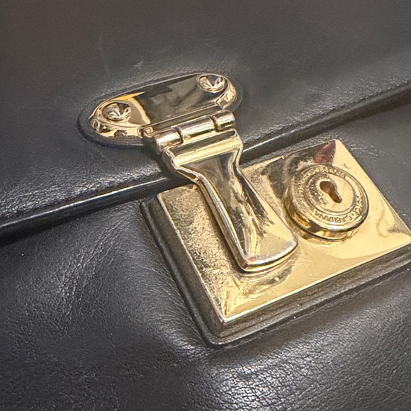 Dolce & Gabbana Miss Linda Saffiano leather handle bag with gold-tone - Picture 10 of 16